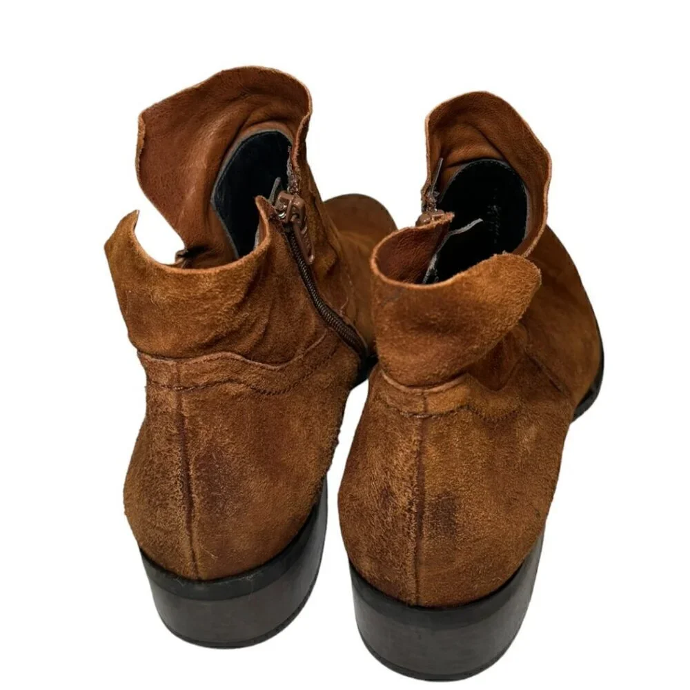 Paul Green Women Nicole Brown Suede Western‎ Boots size 9.5 US  New